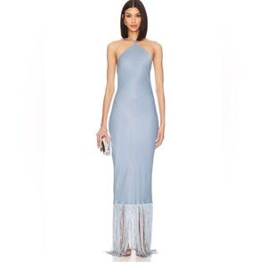 NEW NWT CAMILA COELHO PAYTON MAXI DRESS DUSTY BLUE